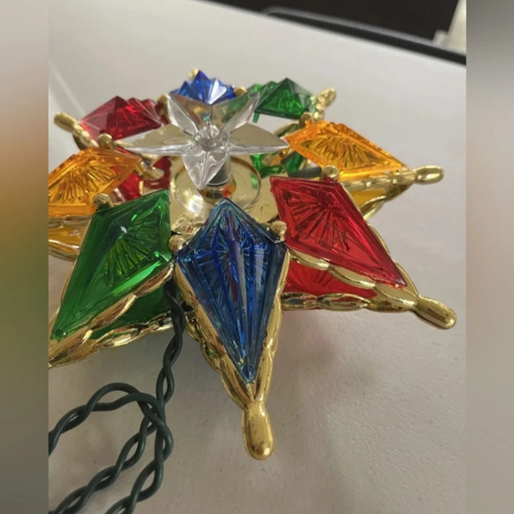 Kurt Adler 10-Light 8-Inch 8-Point Multi-Colored Star Treetop - Picture 5 of 10